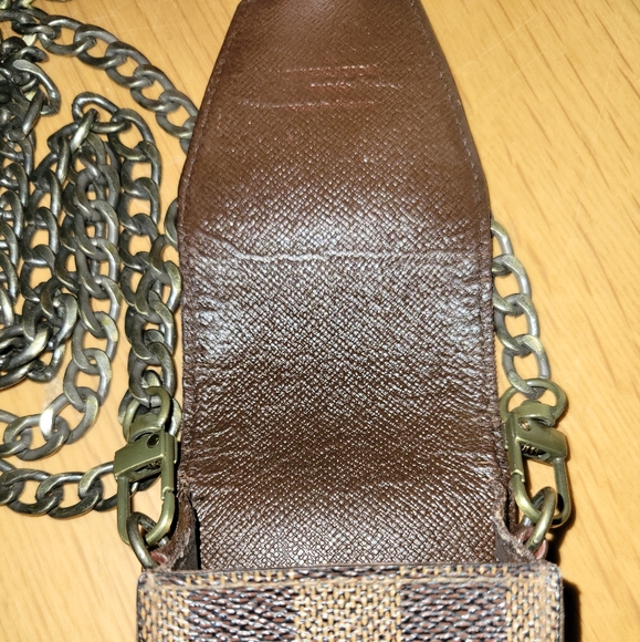 Louis Vuitton Damier Ebene Cigarette Case Pouch with Chain Strap - Picture 4 of 10